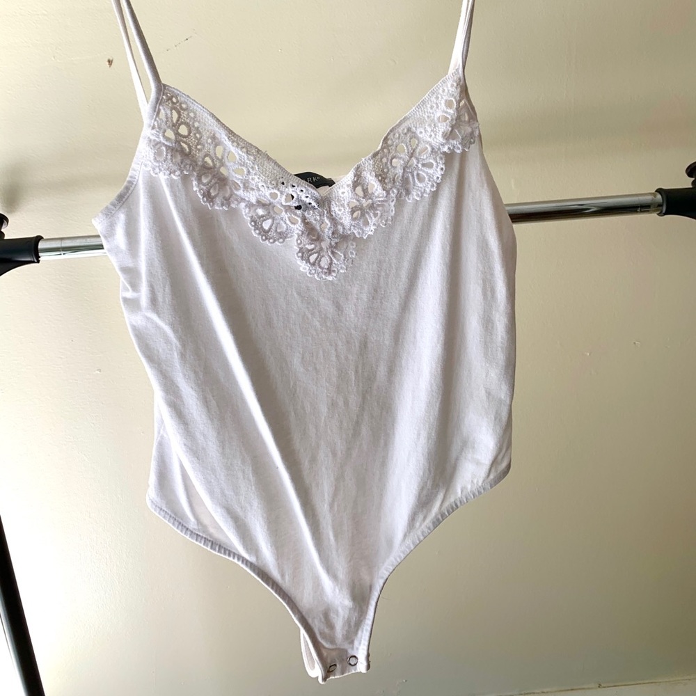 White lace bodysuit